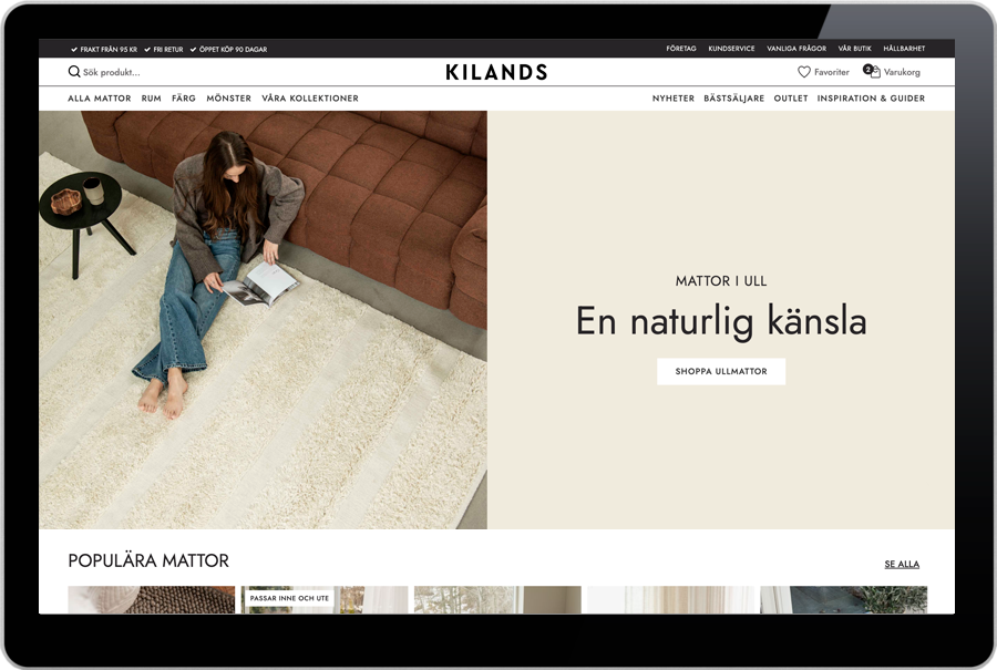 Kilandsmattor e-handel